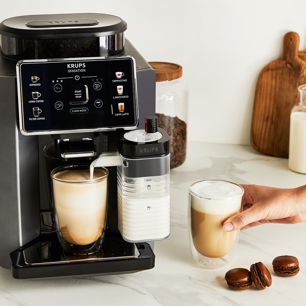 Espressor automat KRUPS Sensation Milk EA912B10, 1.7l, 1450W, 15 bar, negru