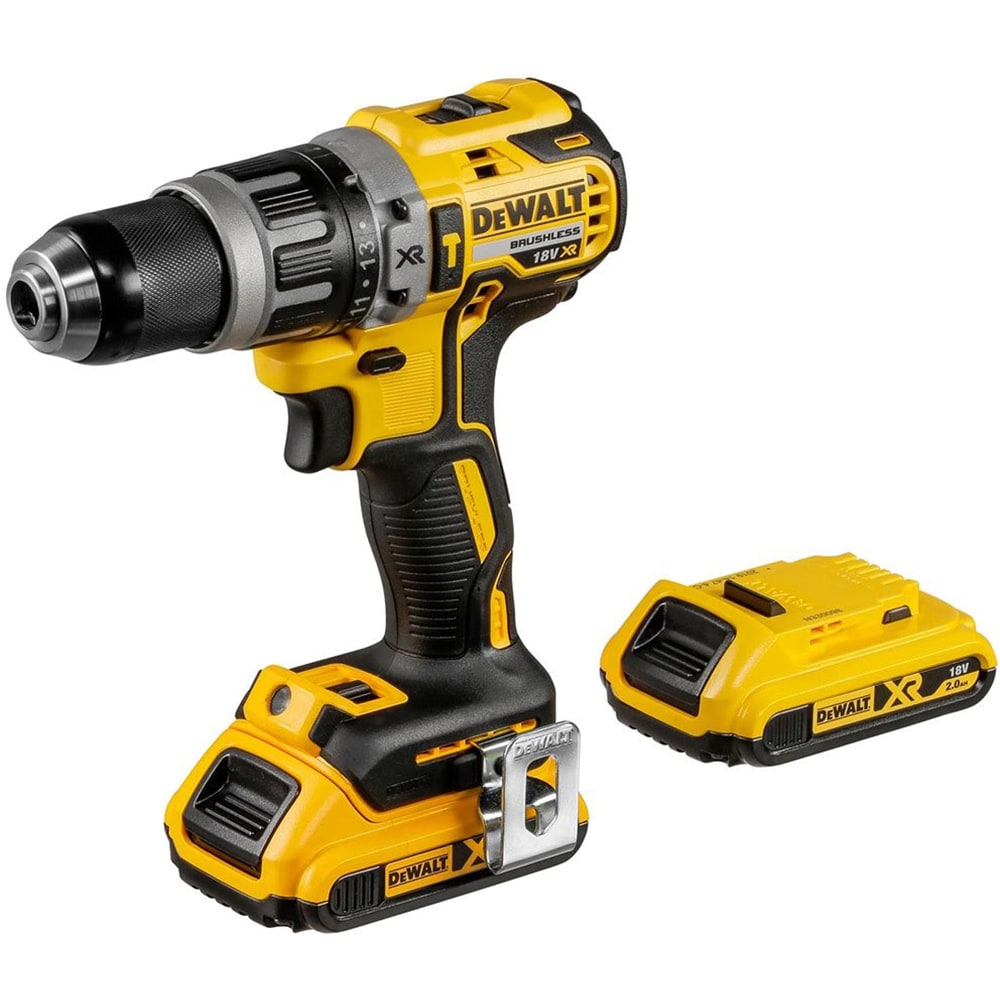 Masina de gaurit si insurubat (bormasina) DEWALT DCD796D2, 18V, 2Ah, 460W, 2000RPM, mandrina rapida 13mm, 2 acumulatori