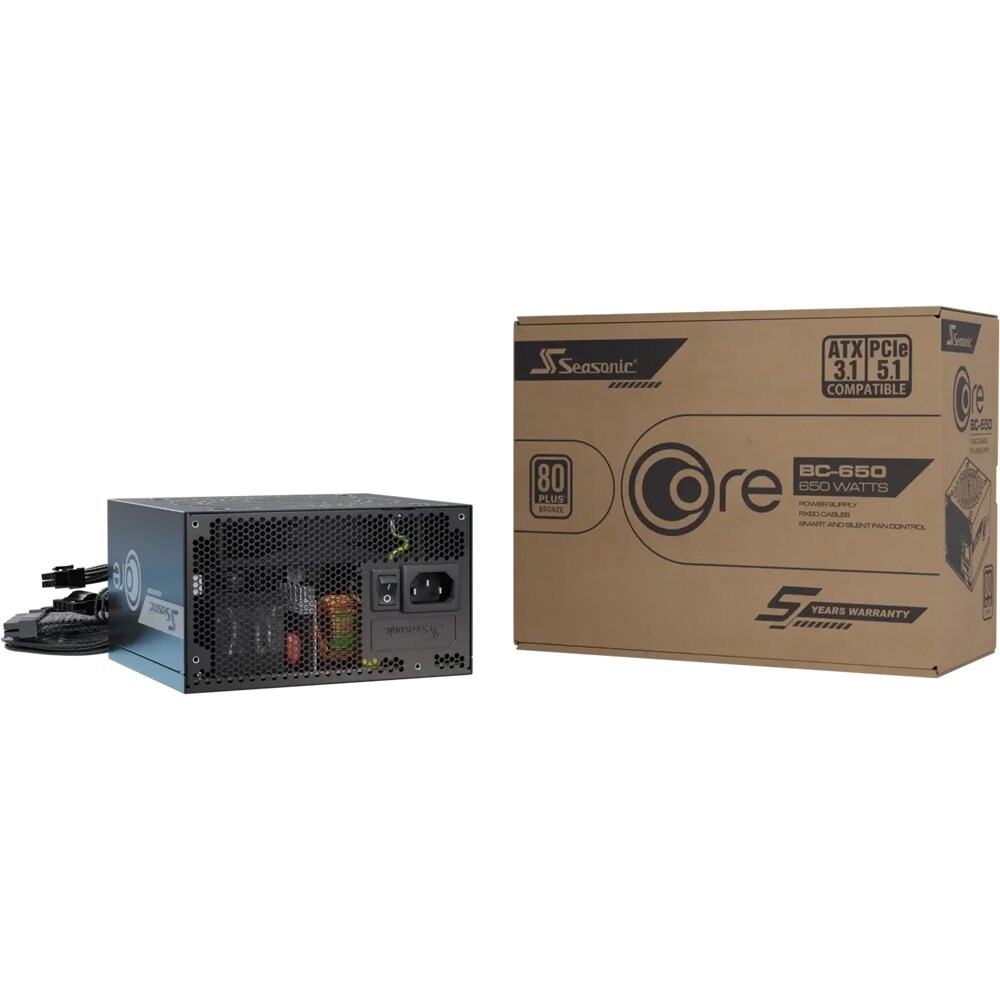 Sursa PC SEASONIC CORE BC-650-V2 ATX 3.1, 650W, 120mm, 80 Plus Bronze