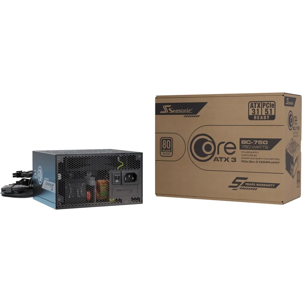 Sursa PC SEASONIC CORE BC-750-V2 ATX 3.1, 750W, 120mm, 80 Plus Bronze
