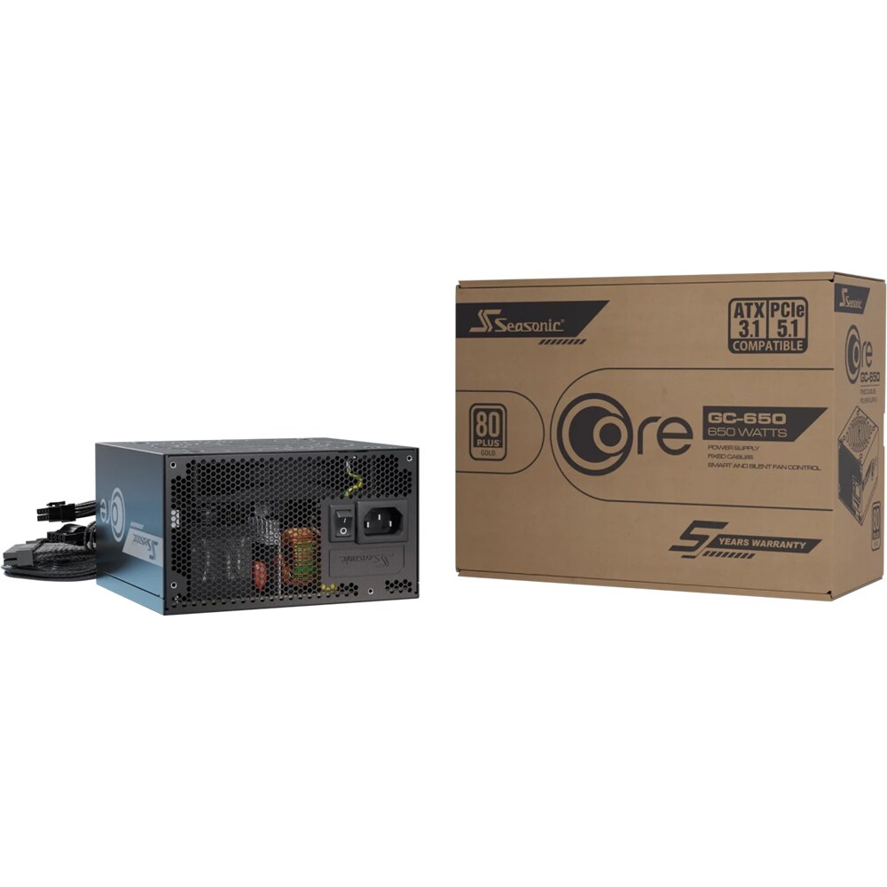 Sursa PC SEASONIC CORE GC-650-V2 ATX 3.1, 650W, 120mm, 80 Plus Gold