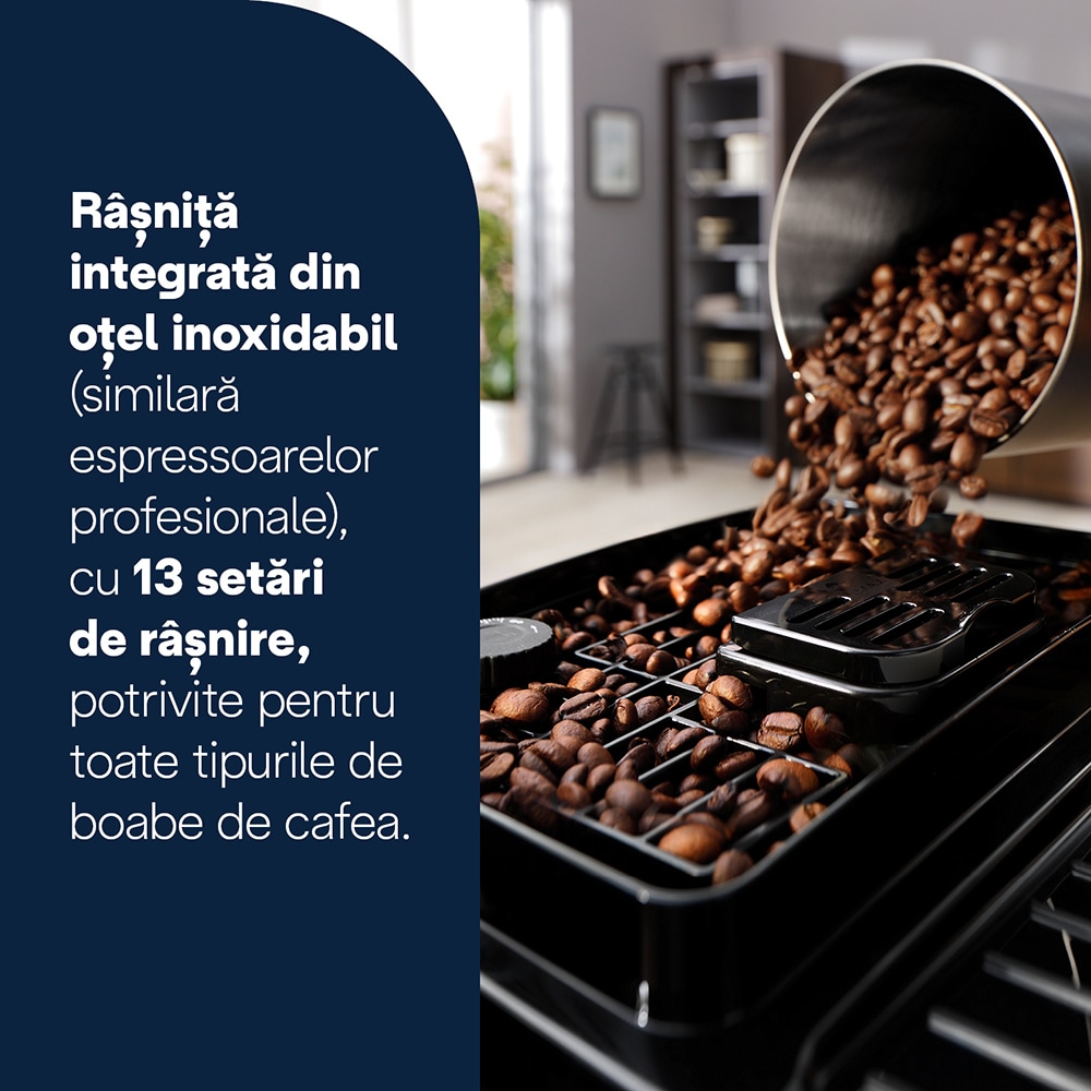 Espressor automat DELONGHI Magnifica Start ECAM220.80.SB, 1.8l, 1450W, 15 bar, argintiu-negru