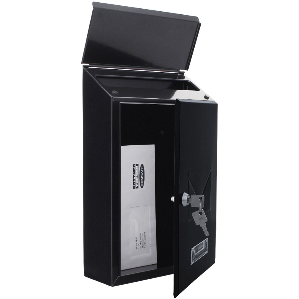 Cutie postala ROTTNER Pisa, Inchidere cheie, 95 x 235 x 360 mm, antracit