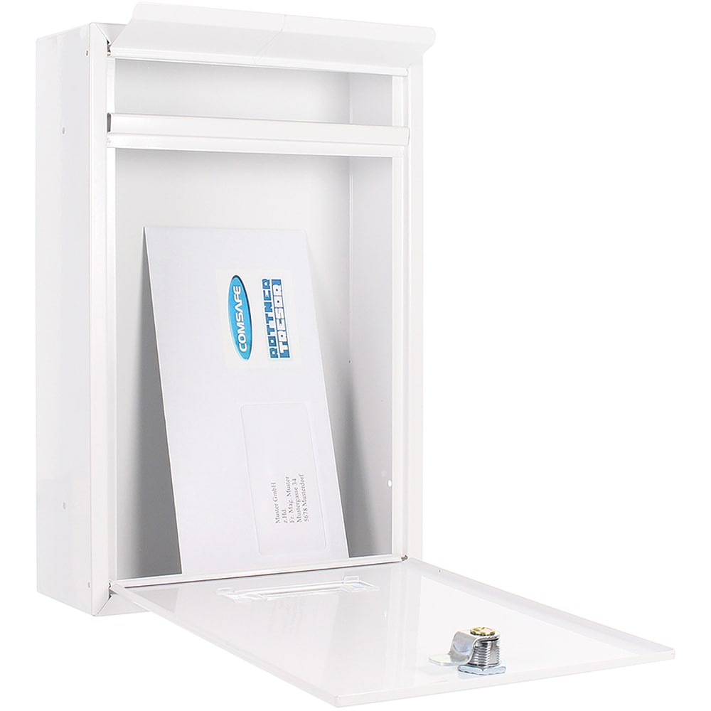 Cutie postala ROTTNER Tarvis, Inchidere cheie, 90 x 215 x 320 mm, alb