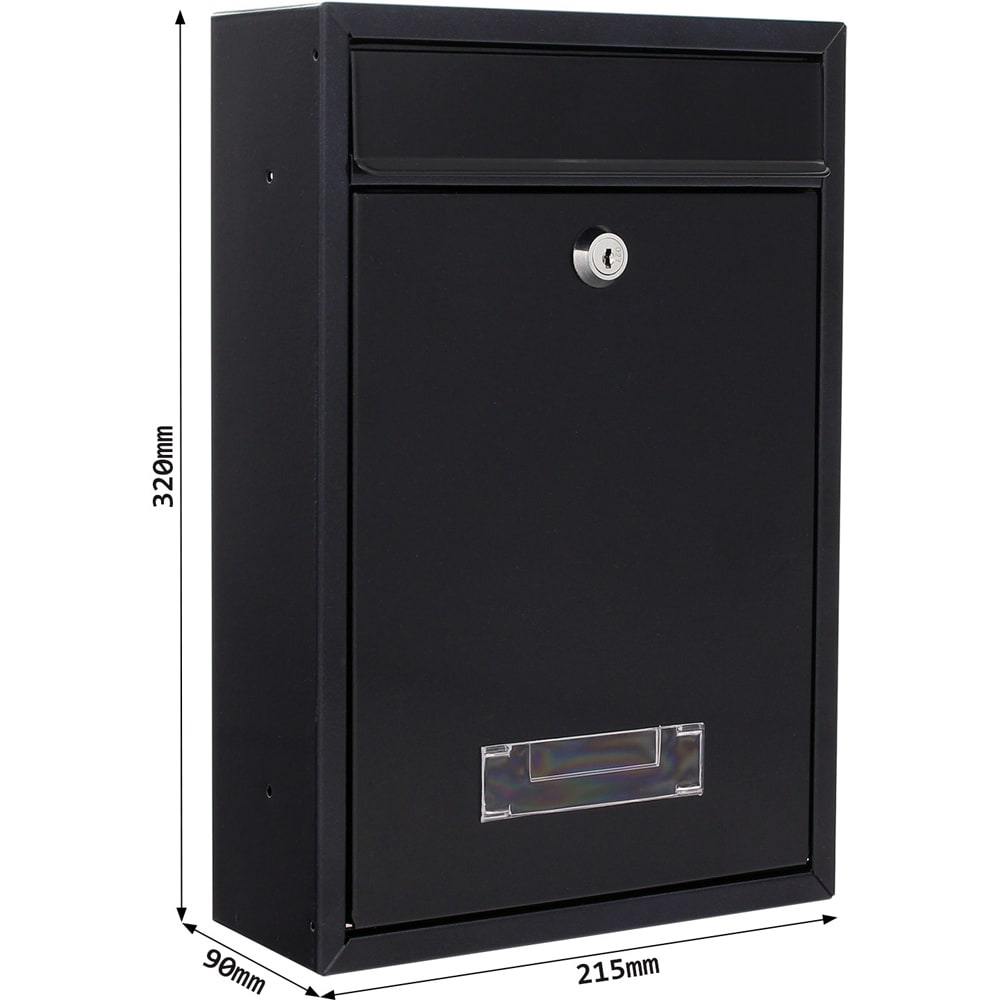 Cutie postala ROTTNER Tarvis, Inchidere cheie, 90 x 215 x 320 mm, antracit