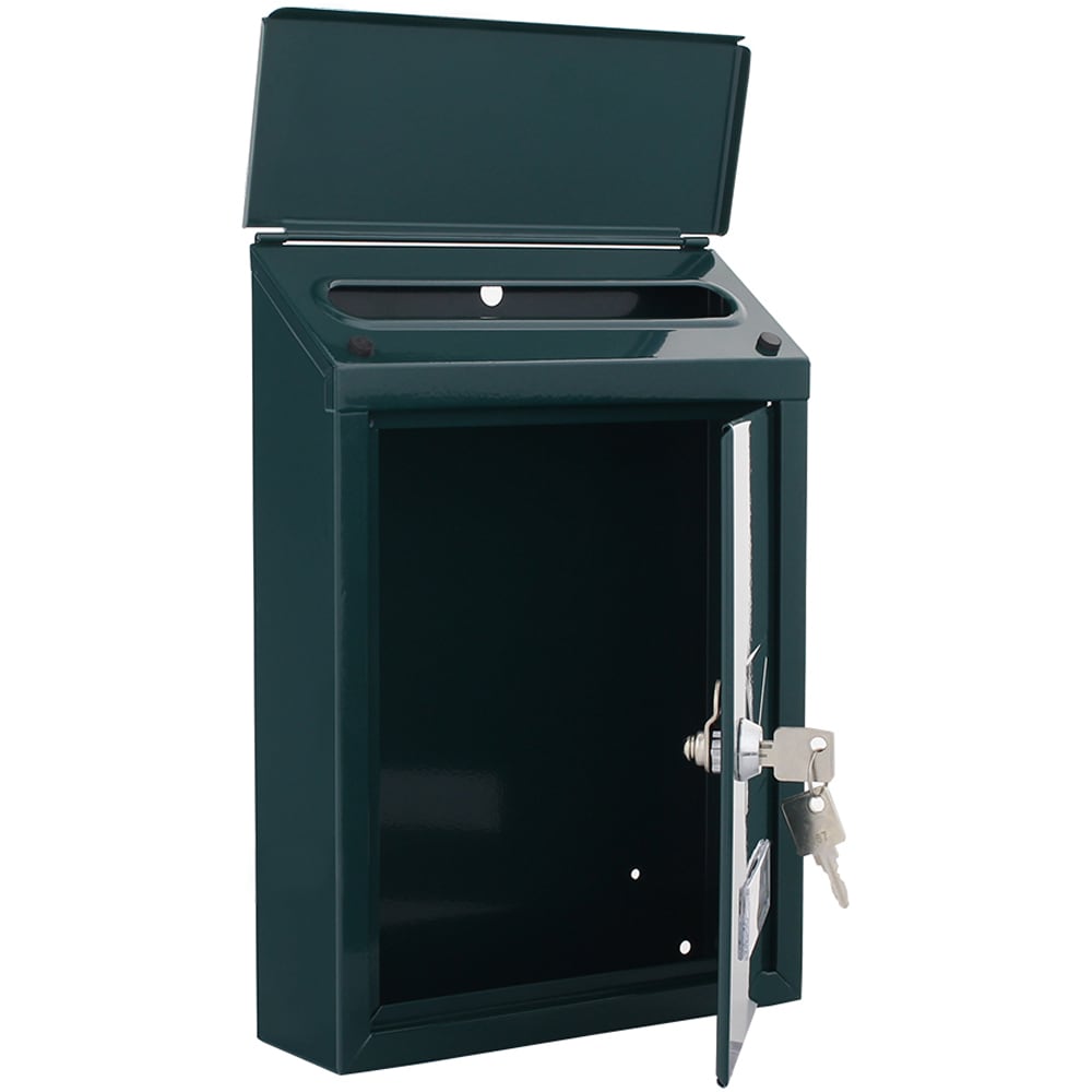 Cutie postala ROTTNER Udine, Inchidere cheie, 70 x 215 x 300 mm, verde