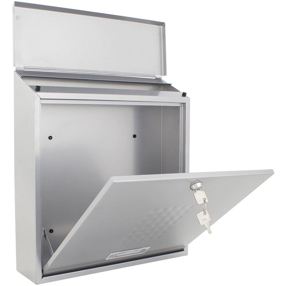 Cutie postala ROTTNER Bolzano, Inchidere cheie, 115 x 365 x 400 mm, argintiu