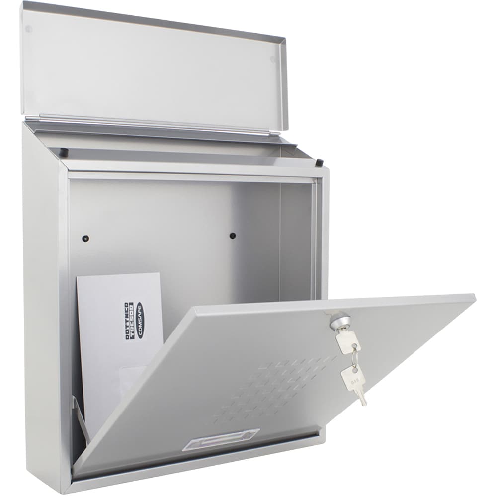 Cutie postala ROTTNER Bolzano, Inchidere cheie, 115 x 365 x 400 mm, argintiu