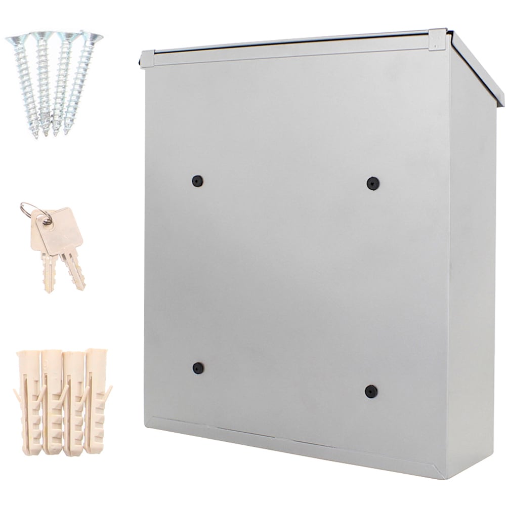 Cutie postala ROTTNER Bolzano, Inchidere cheie, 115 x 365 x 400 mm, argintiu