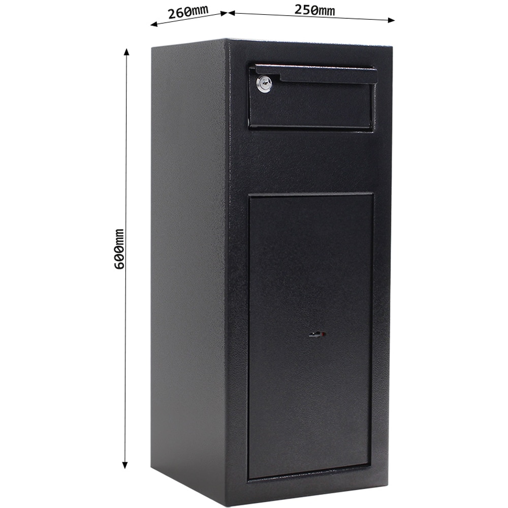 Seif ROTTNER Cashmatic, Inchidere cheie, 260 x 251 x 600 mm, negru