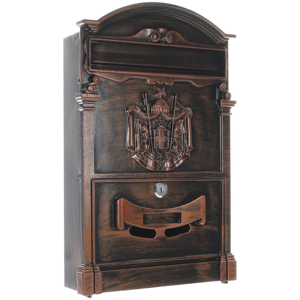 Cutie postala ROTTNER Ashford, Inchidere cheie, 90 x 260 x 410 mm, maro