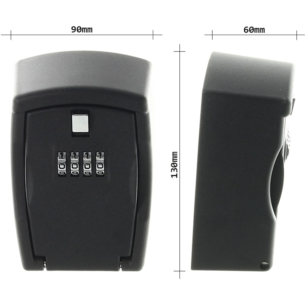 Caseta chei ROTTNER Protect, Inchidere cifru, 60 x 90 x 130 mm, antracit