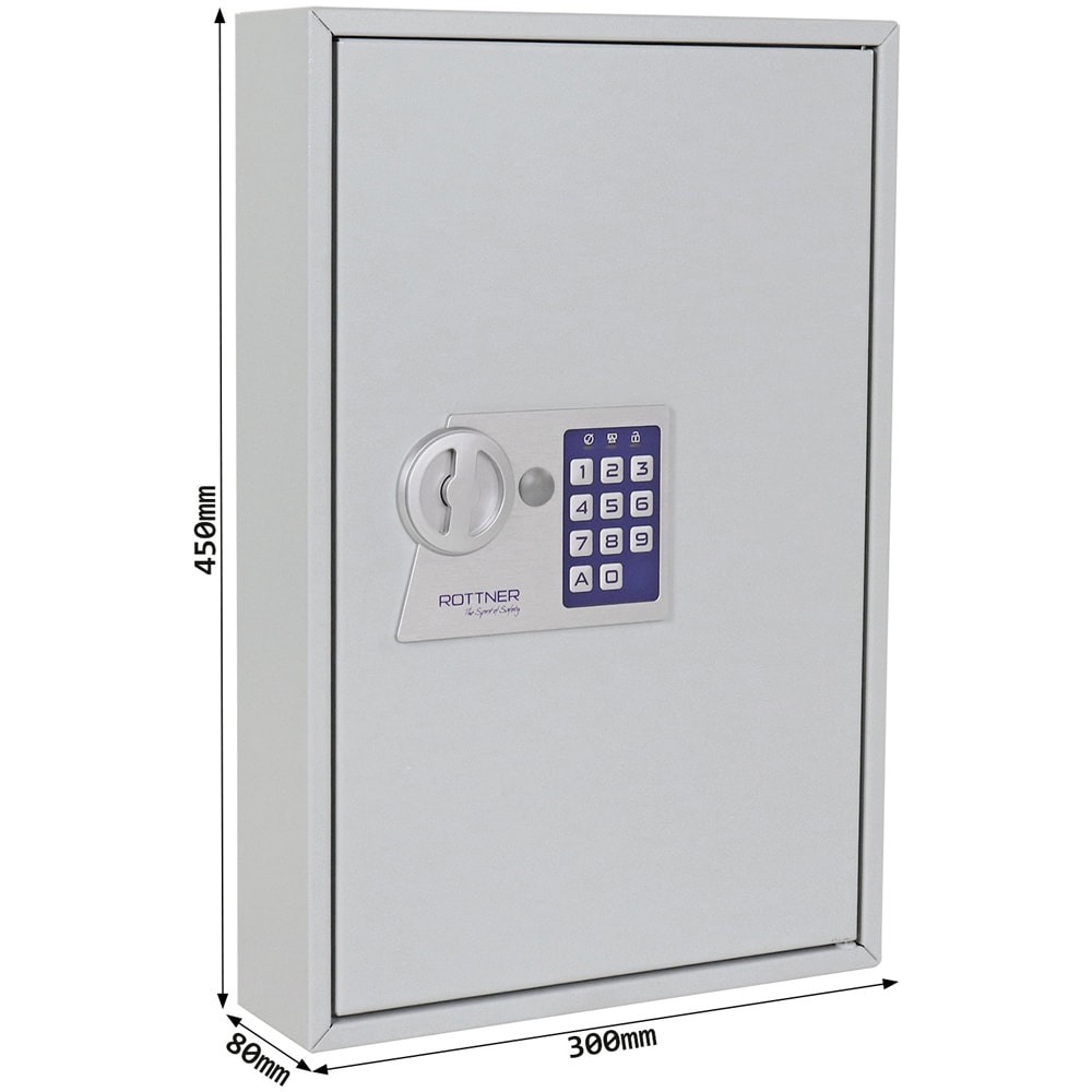 Caseta chei ROTTNER S 64, Inchidere electronica, 80 x 300 x 450 mm, alb