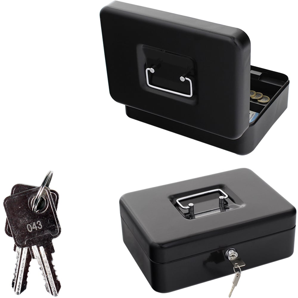 Caseta de valori ROTTNER Home Star Cash 3, Inchidere cheie, 185 x 250 x 90 mm, negru