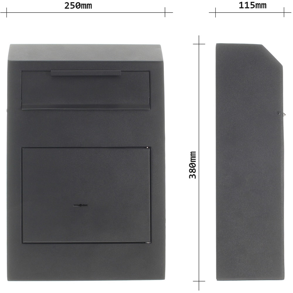 Seif ROTTNER Cashmatic Basic, Inchidere cheie, 115 x 250 x 380 mm, negru