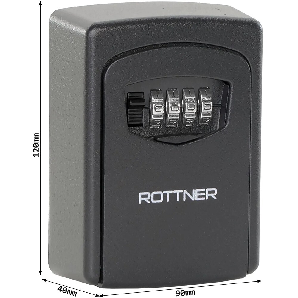 Caseta chei ROTTNER Care, Inchidere cifru, 40 x 90 x 120 mm, antracit