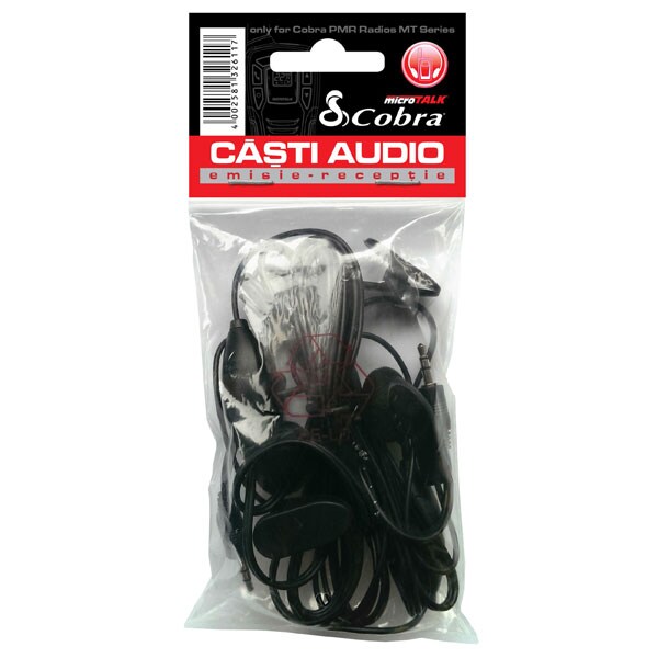 Casti cu microfon pentru statii emisie receptie PMR COBRA x 2buc