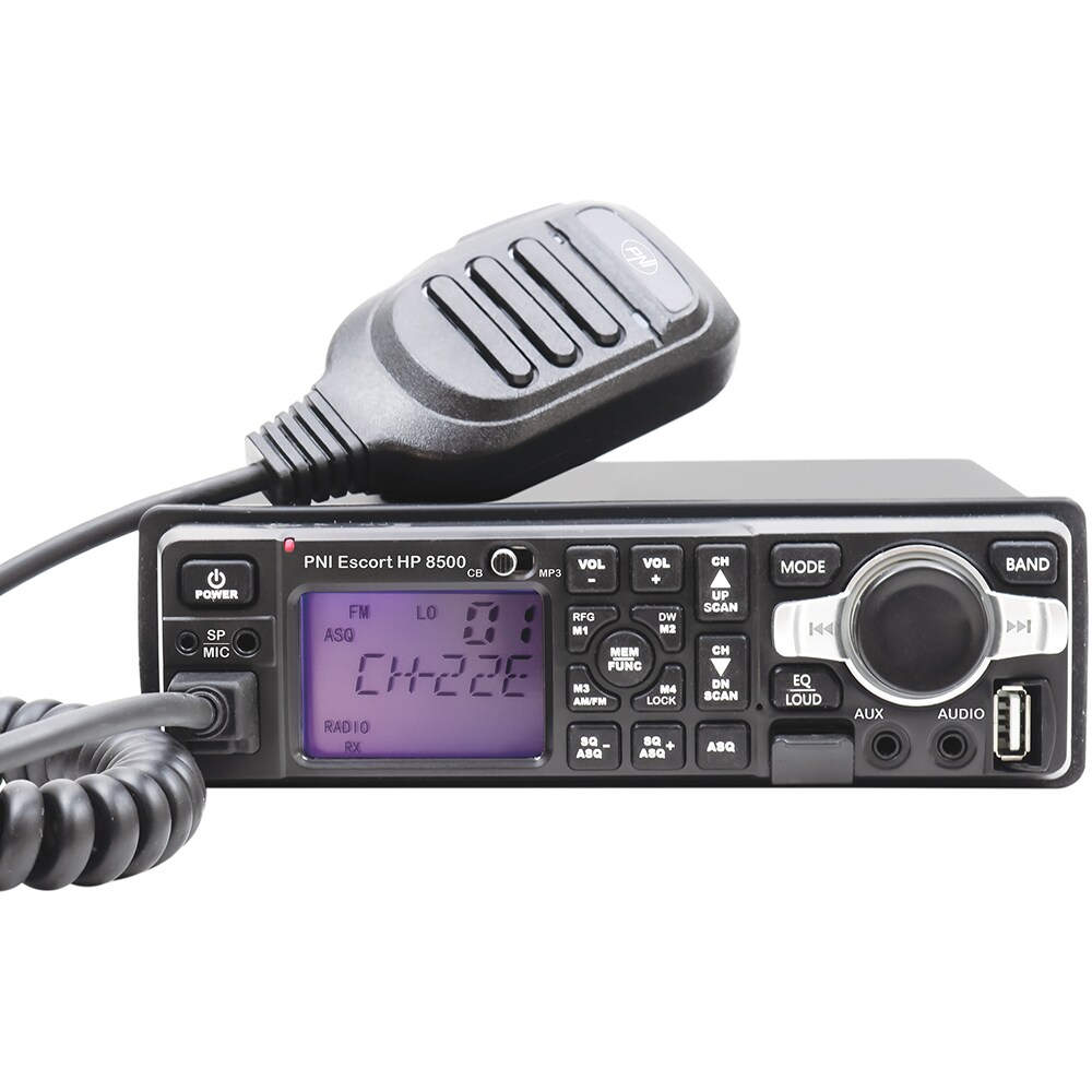 Statie radio CB PNI Escort HP 8500, 4W, ASQ reglabil, AM-FM