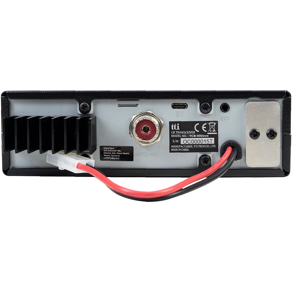 Statie radio CB TTI TCB-900 Evo, 4W, ASQ reglabil, FM, AM