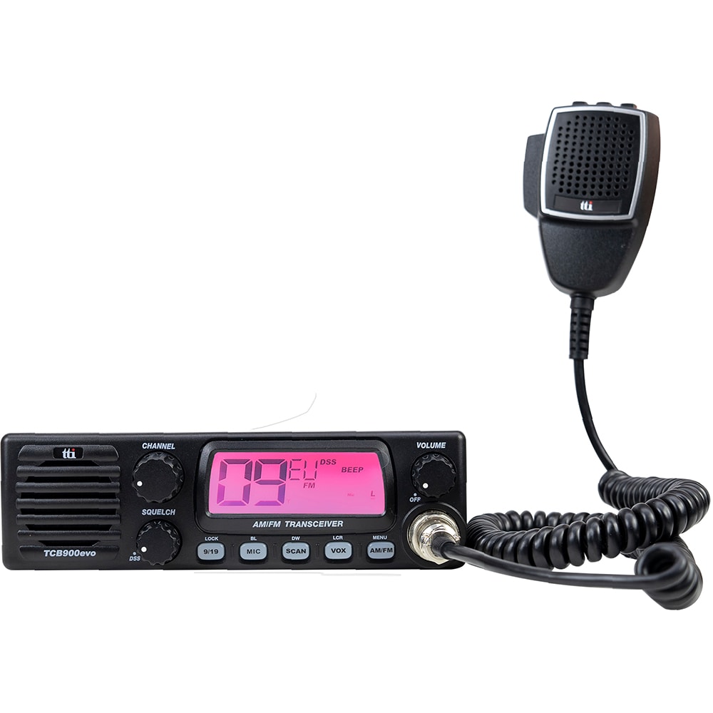 Statie radio CB TTI TCB-900 Evo, 4W, ASQ reglabil, FM, AM