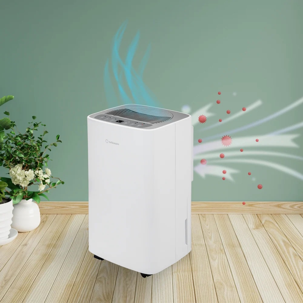 Dezumidificator aer TURBIONAIRE Senso 12 SG Clean, 12l/zi, 185W, 36dB, 120 m/h, Timer, alb