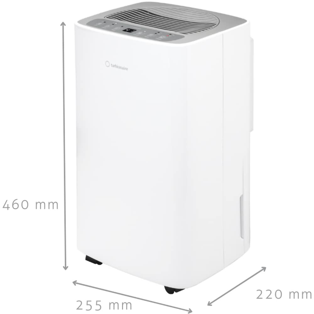 Dezumidificator aer TURBIONAIRE Senso 12 SG Clean, 12l/zi, 185W, 36dB, 120 m/h, Timer, alb