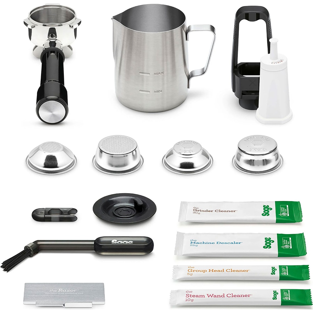 Espressor manual SAGE Barista Touch Impress SES882BSS, 2l, 1700W, 14 bar, sistem ThermoJet, argintiu