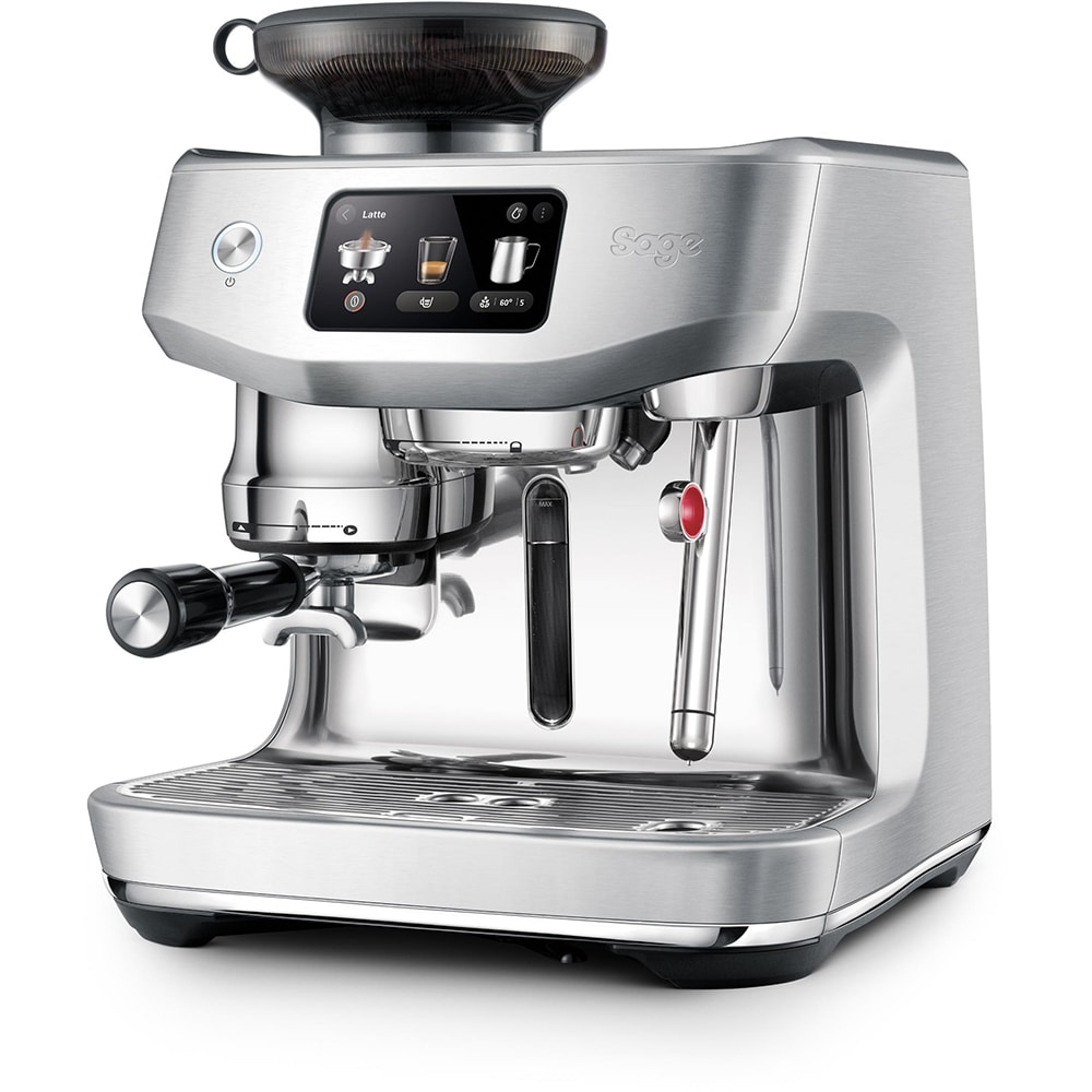 Espressor manual SAGE Oracle Jet SES985BSS, 2.3l, 1600W, 15 bar, Functia Auto Queue, argintiu
