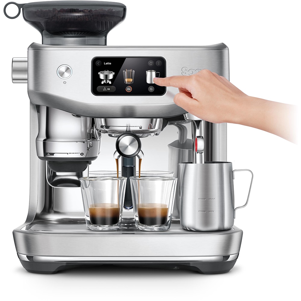 Espressor manual SAGE Oracle Jet SES985BSS, 2.3l, 1600W, 15 bar, Functia Auto Queue, argintiu