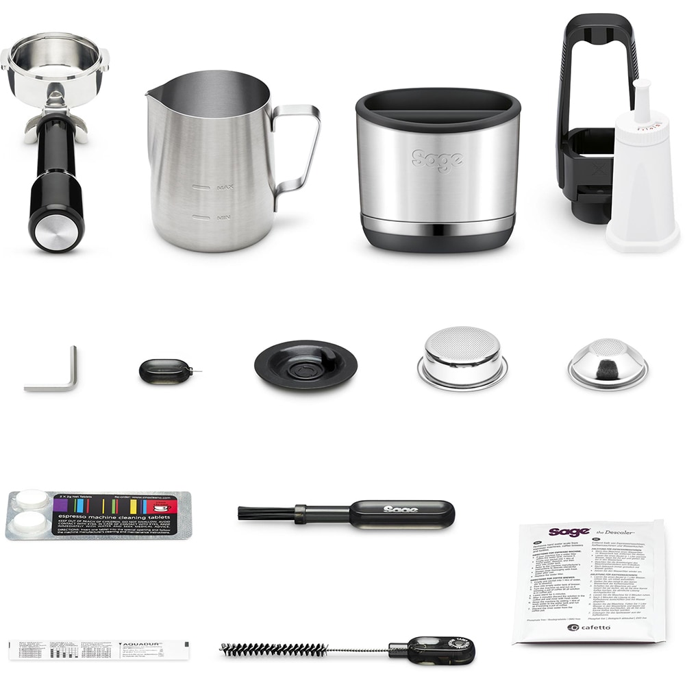 Espressor manual SAGE Oracle Jet SES985BSS, 2.3l, 1600W, 15 bar, Functia Auto Queue, argintiu