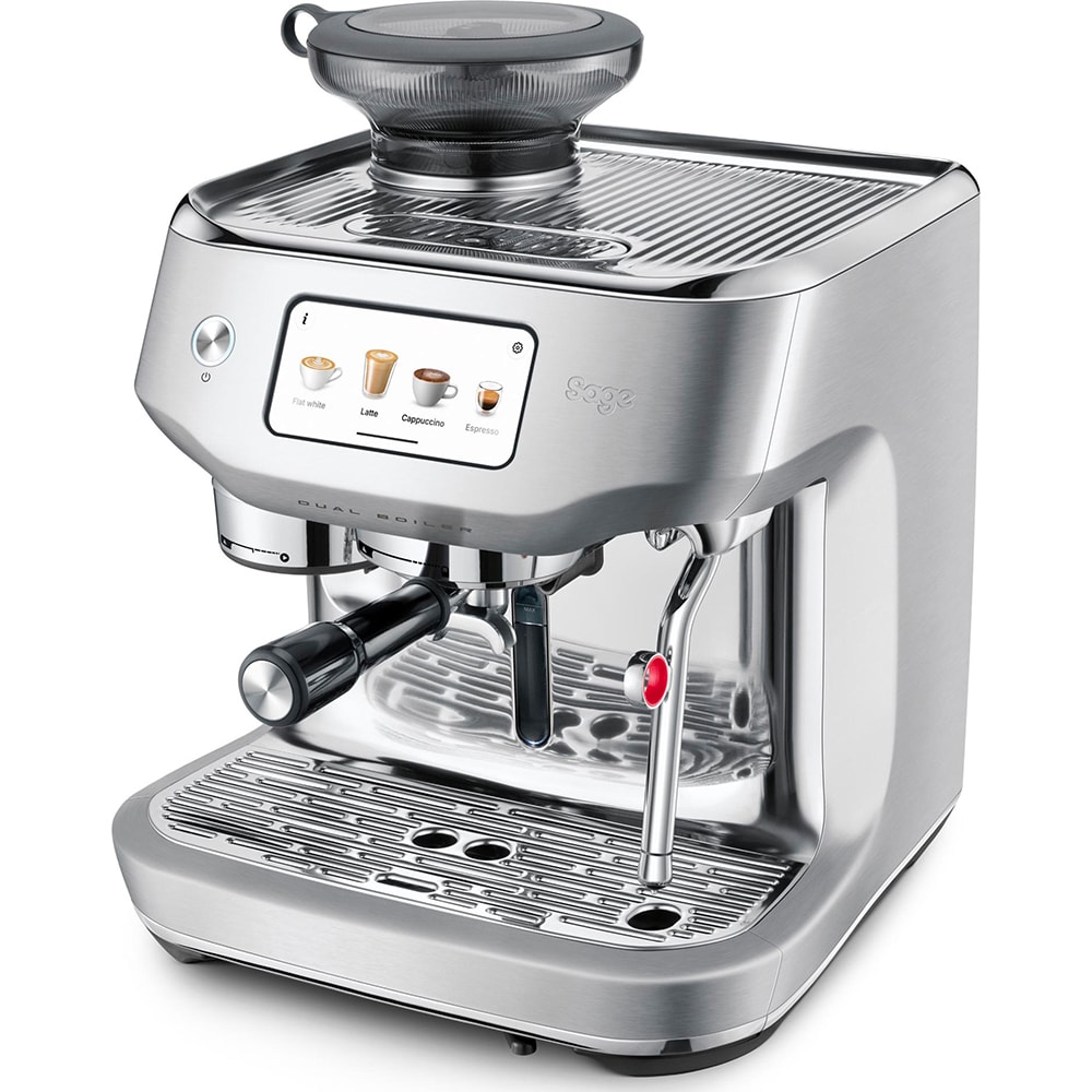 Espressor manual SAGE Oracle Dual Boiler SES995BSS, 2.3l, 1900W, 14 bar, sistem Auto Dial-In, argintiu