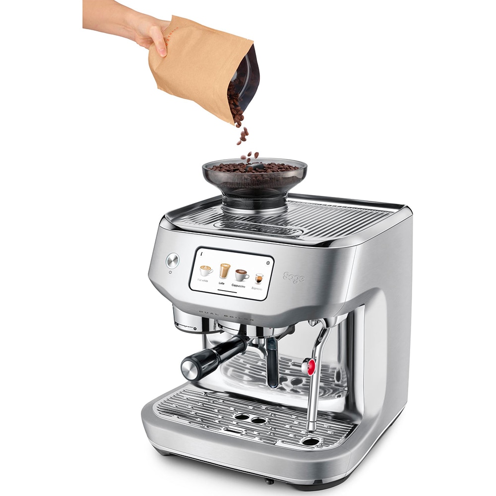 Espressor manual SAGE Oracle Dual Boiler SES995BSS, 2.3l, 1900W, 14 bar, sistem Auto Dial-In, argintiu