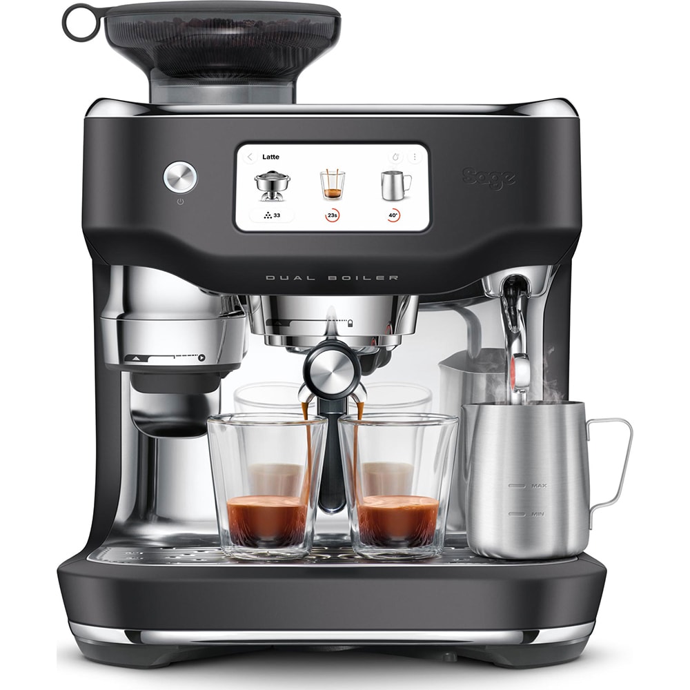 Espressor manual SAGE Oracle Dual Boiler SES995BTR, 2.3l, 1900W, 14 bar, sistem Auto Dial-In, negru
