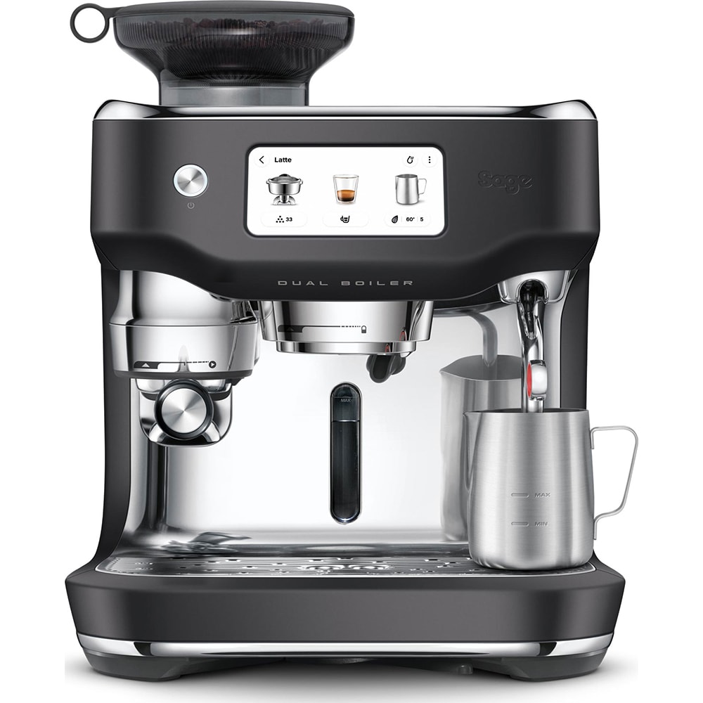 Espressor manual SAGE Oracle Dual Boiler SES995BTR, 2.3l, 1900W, 14 bar, sistem Auto Dial-In, negru