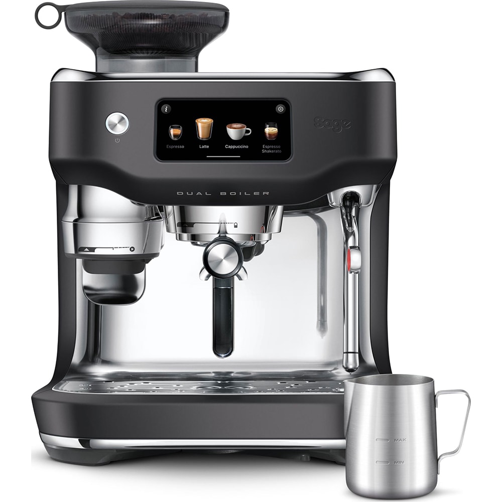 Espressor manual SAGE Oracle Dual Boiler SES995BTR, 2.3l, 1900W, 14 bar, sistem Auto Dial-In, negru