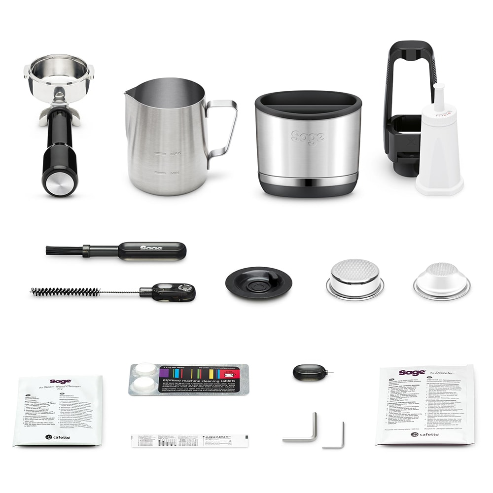Espressor manual SAGE Oracle Dual Boiler SES995BTR, 2.3l, 1900W, 14 bar, sistem Auto Dial-In, negru