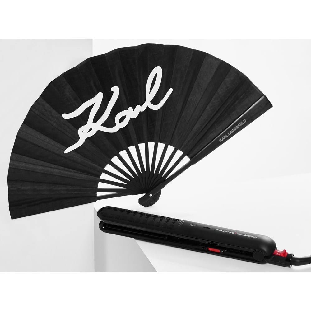 Placa de indreptat parul ROWENTA Karl Lagerfeld SF323LF0, 230 grade, invelis ceramic, negru