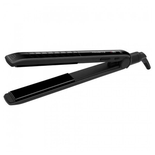 Placa de indreptat parul ROWENTA for Elite Model Look Liss & Curl SF4412, 230 grade, LCD, invelis ceramic, negru