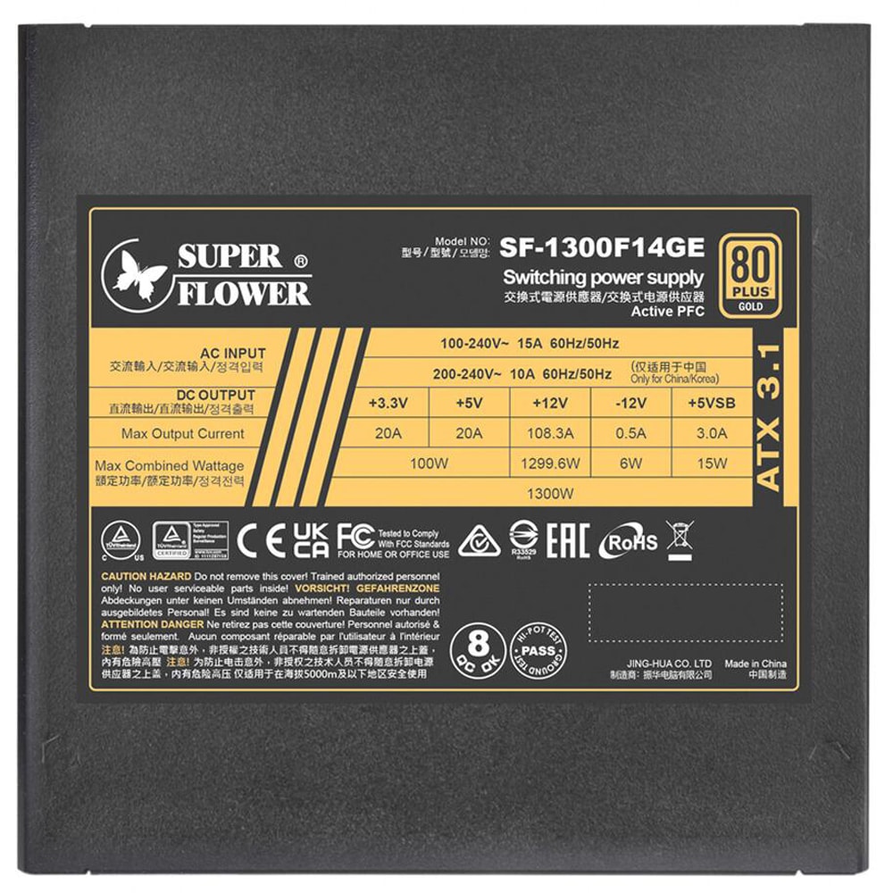 Sursa PC SUPER FLOWER Leadex III GL Gold Up, 1300W, 140mm, 80 Plus Gold, Full Modular