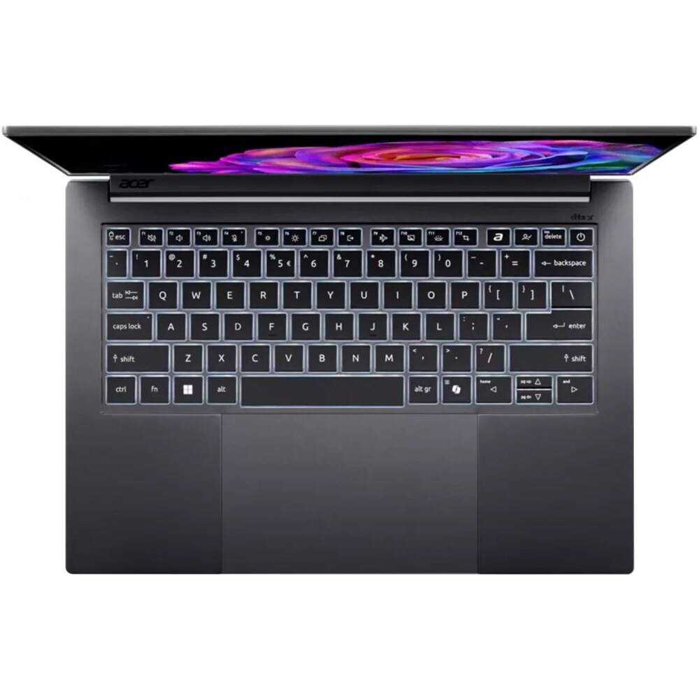 Laptop ACER Swift 14 AI OLED SFX14-61G-R46Y, AMD Ryzen AI 7 350 pana la 5.0GHz, 14.5" 2.8K Touch, 32GB, SSD 1TB, NVIDIA GeForce RTX 5050 8GB, Windows 11 Home, Titanium Gray