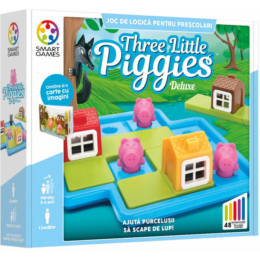 Joc educativ SMART GAMES Three Little Piggies SG023RO, 3 ani+, 1 jucator