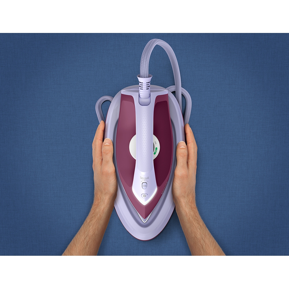 Statie de calcat PHILIPS Seria 3000 PSG3001/30, 2400W, 350g/min, 1.6l, talpa ceramica, visiniu-lila