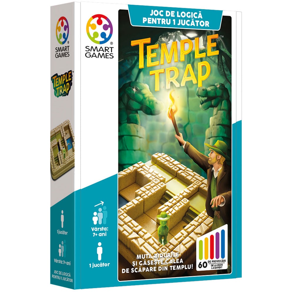 Joc educativ SMART GAMES Temple Trap SG437RO, 7 ani+, 1 jucator