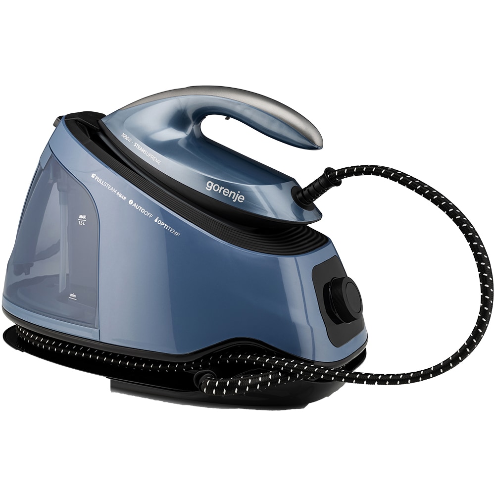 Statie de calcat GORENJE SGD3000BBK, 3000W, 480g/min, 1500ml, talpa ceramica, albastru-negru