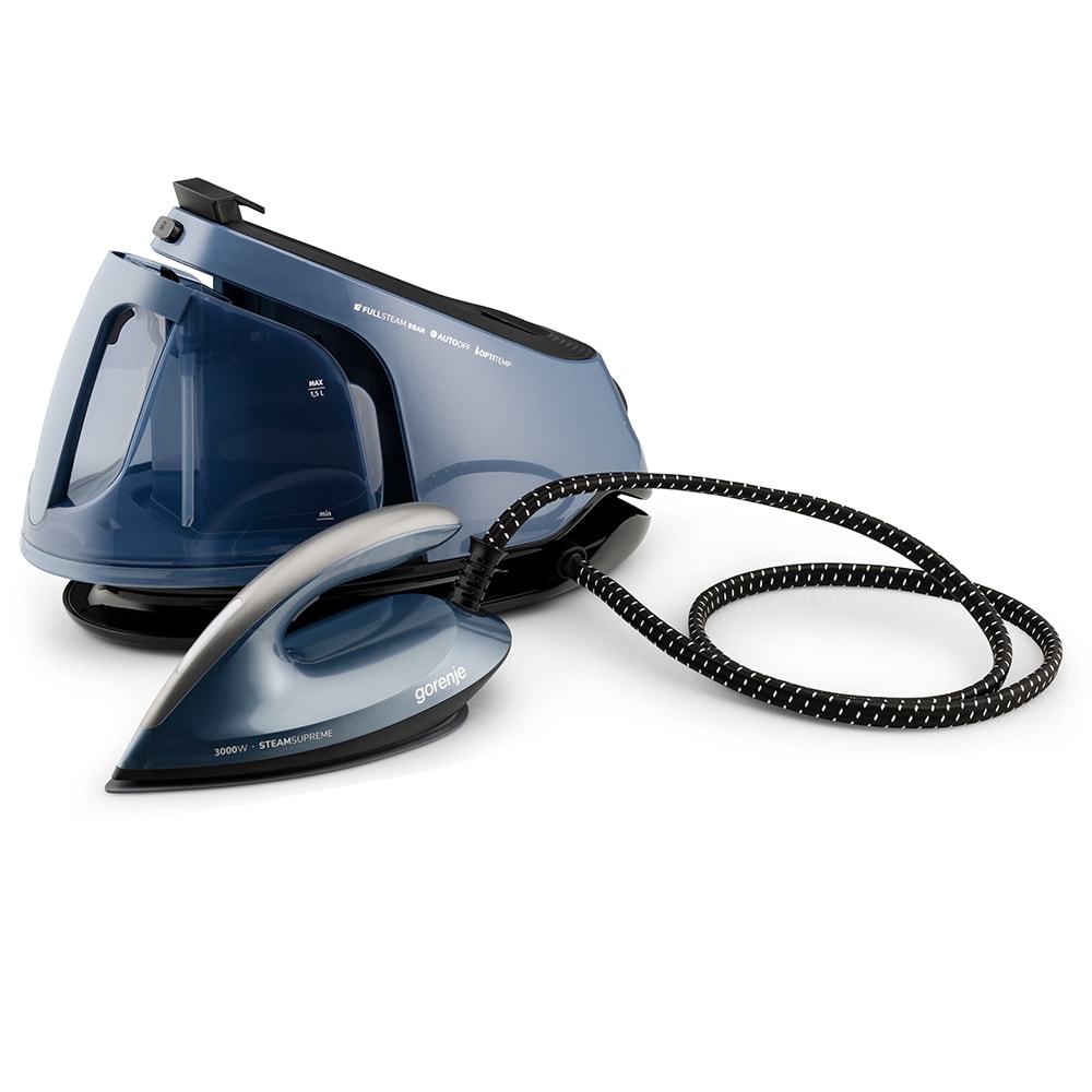 Statie de calcat GORENJE SGD3000BBK, 3000W, 480g/min, 1500ml, talpa ceramica, albastru-negru