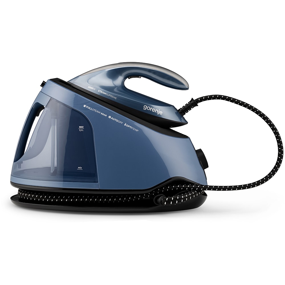 Statie de calcat GORENJE SGD3000BBK, 3000W, 480g/min, 1500ml, talpa ceramica, albastru-negru