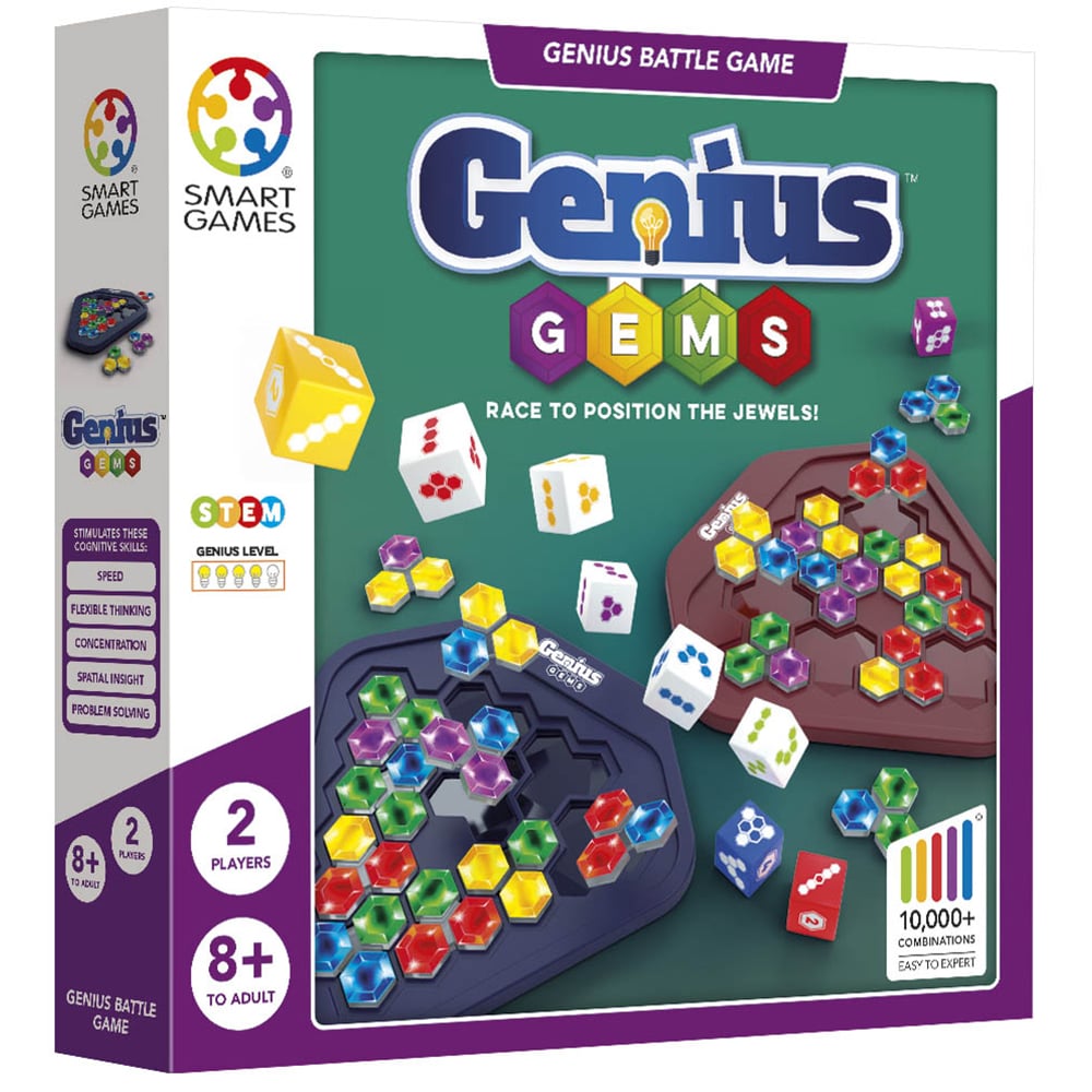 Joc de societate SMART GAMES Genius Gems SGHP003, 8 ani+, 2 jucatori