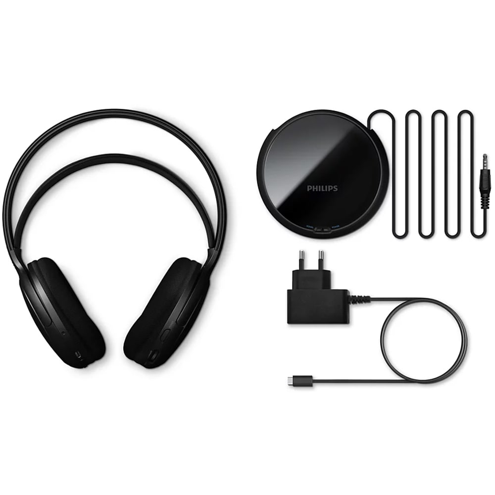 Casti PHILIPS SHC5200M2/12, Wireless, Over-Ear, negru