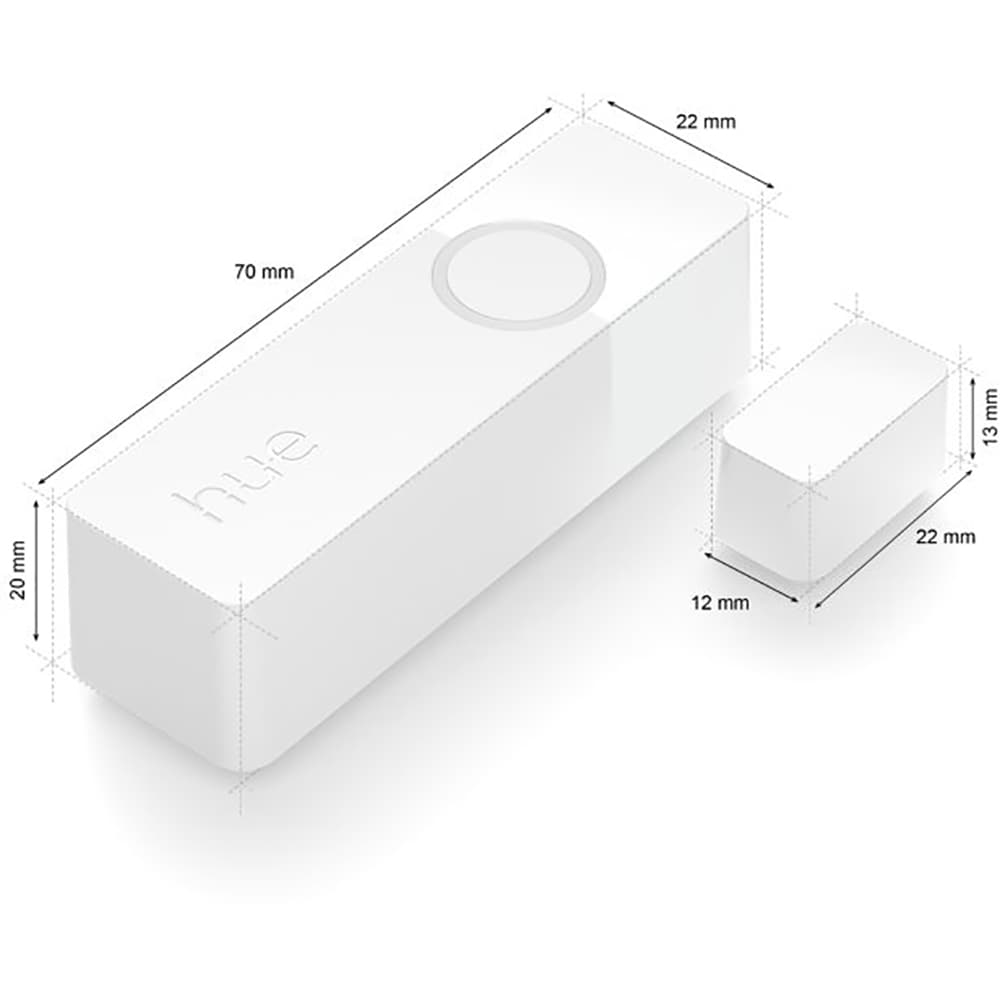 Senzor usa/fereastra PHILIPS HUE Contact Secure, Wi-Fi, alb