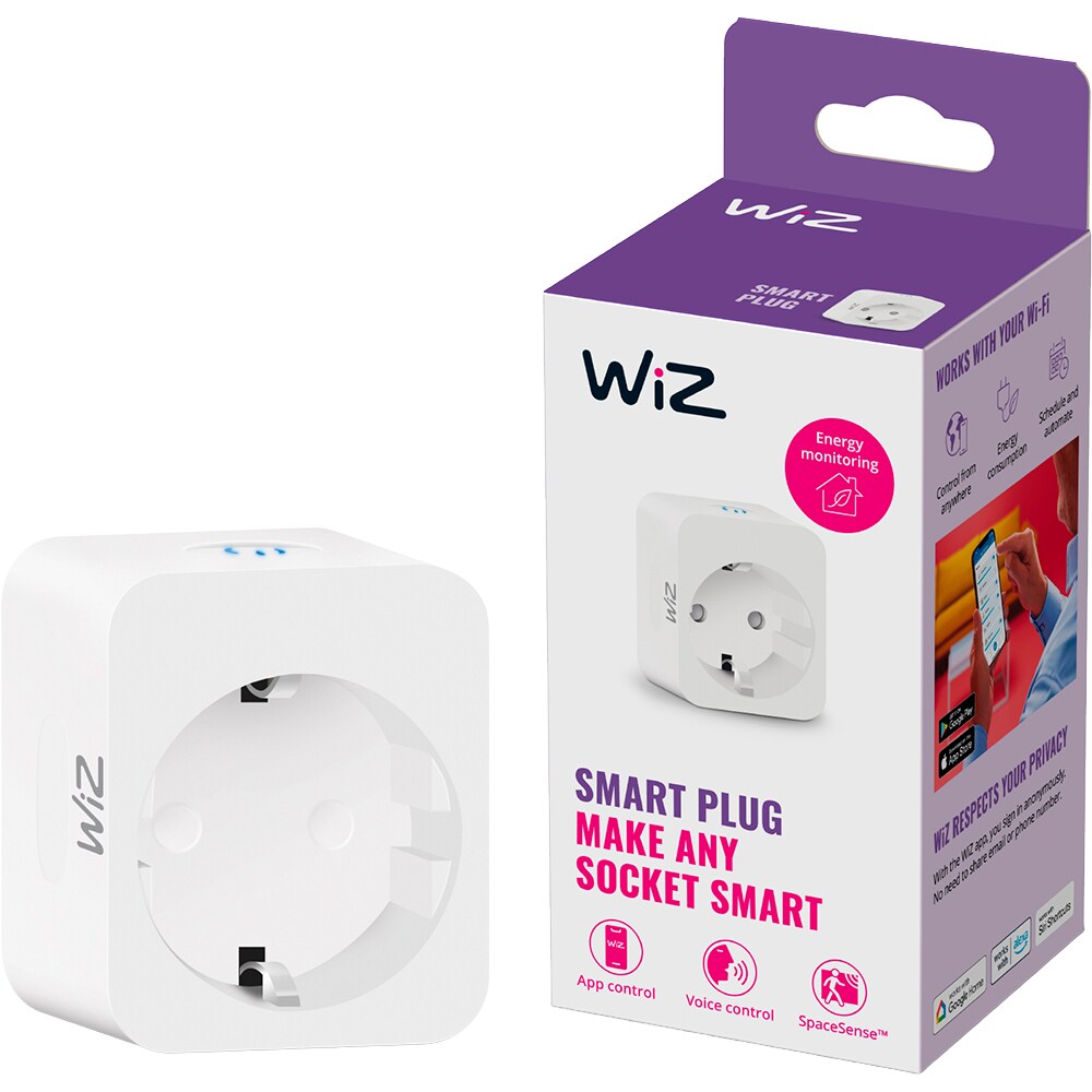 Priza inteligenta WIZ Connected, Wi-Fi, 2300W, alb